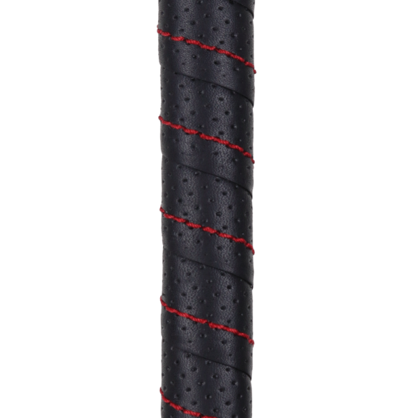 close up classic wrap swing golf grip black red threaded